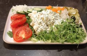 Slaatje met aardappelsla